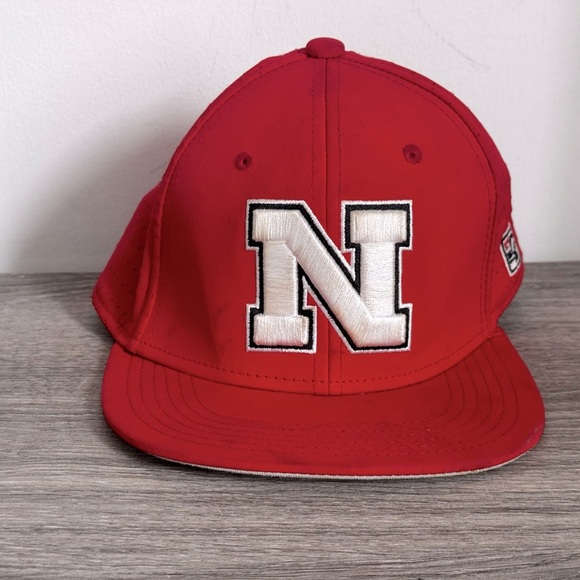 Vintage Nebraska Huskers “N” Red Snapback Hat The Game Pro - Picture 1 of 6